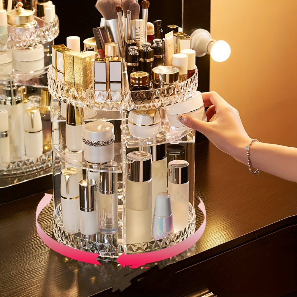 360-Degree Rotating Makeup Organizer - Image 5