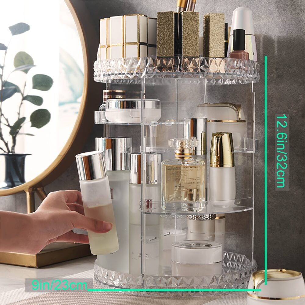 360-Degree Rotating Makeup Organizer - Image 2