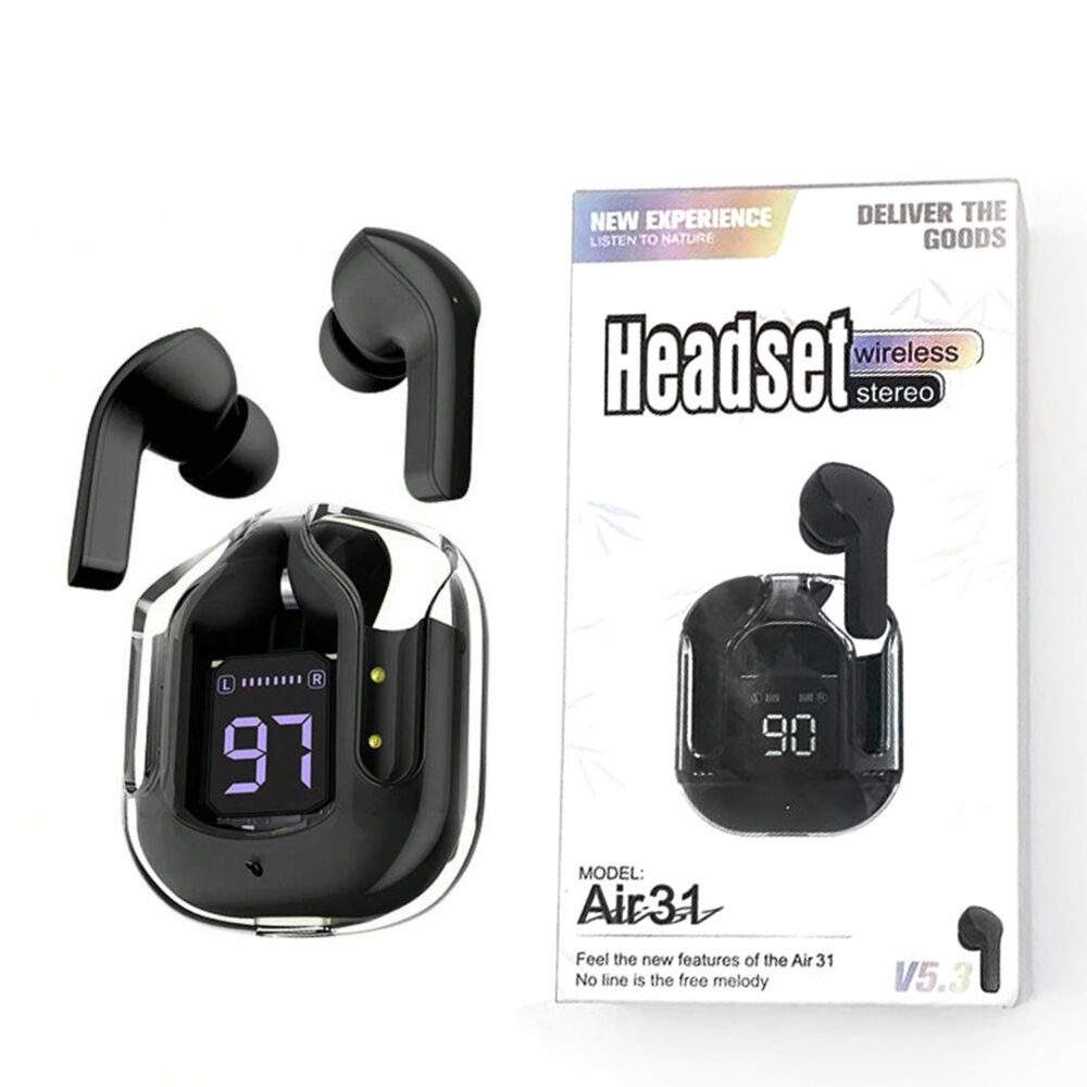 Air 31 TWS Transparent Earbuds Bluetooth 5.3V - Image 9