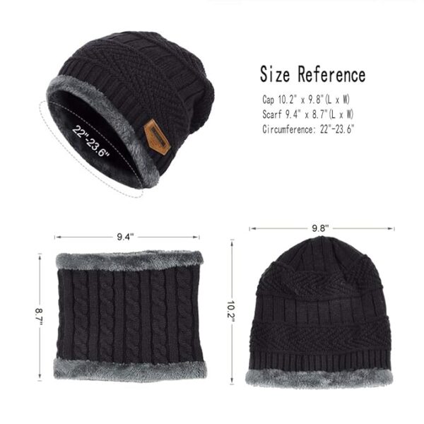 2-in-1 Winter Beanie Hat & Neck Scarf Set - Image 2