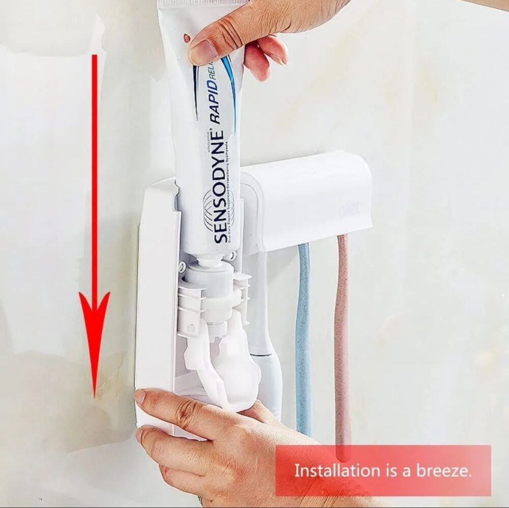 Set of White Toothpaste Dispenser - Image 4