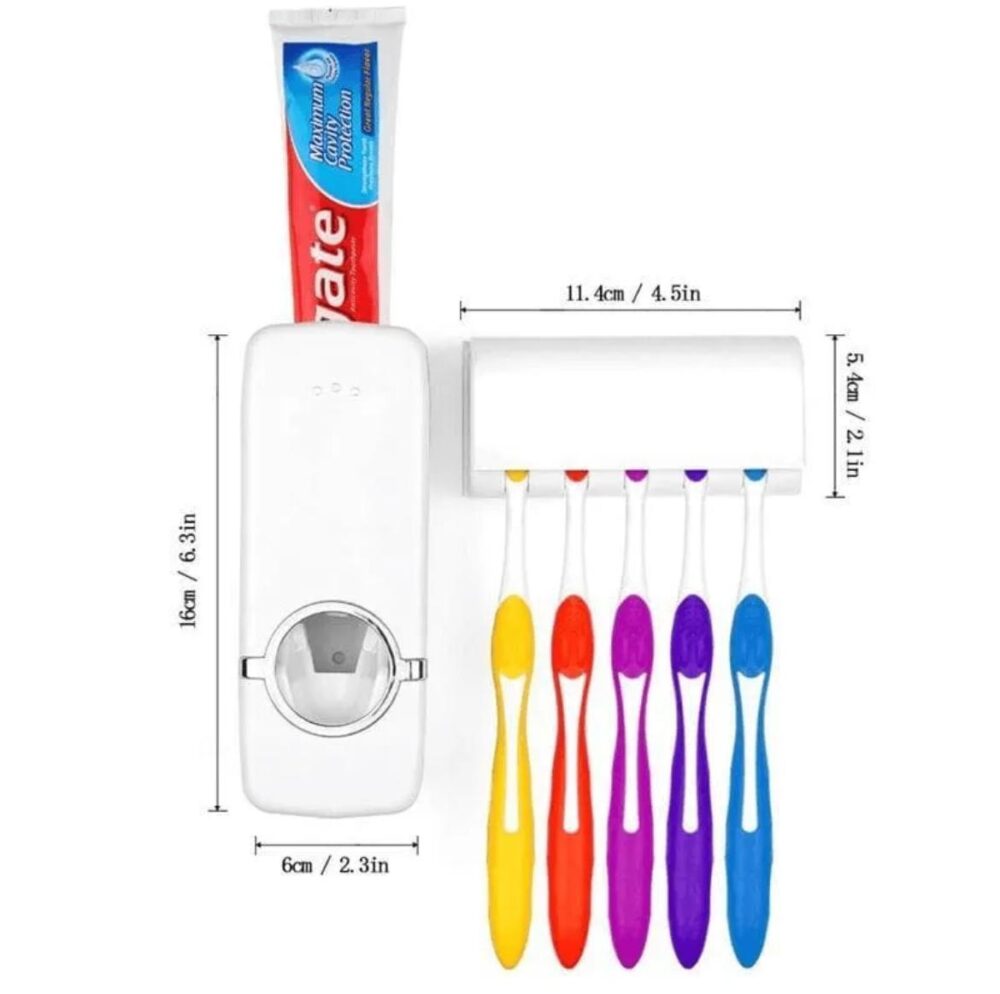 Set of White Toothpaste Dispenser - Image 7