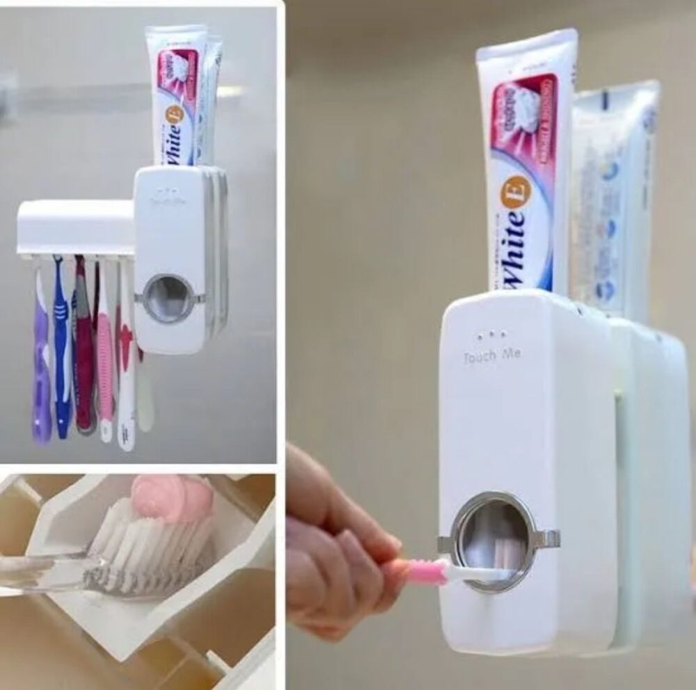 Set of White Toothpaste Dispenser - Image 5