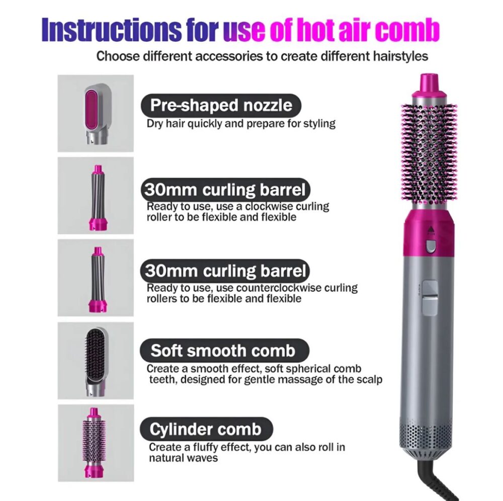 5-in-1 Hair Dryer Brush Set - Image 5