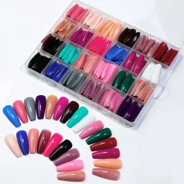 24 Different Colors Nails, 576 pcs Nails With Box