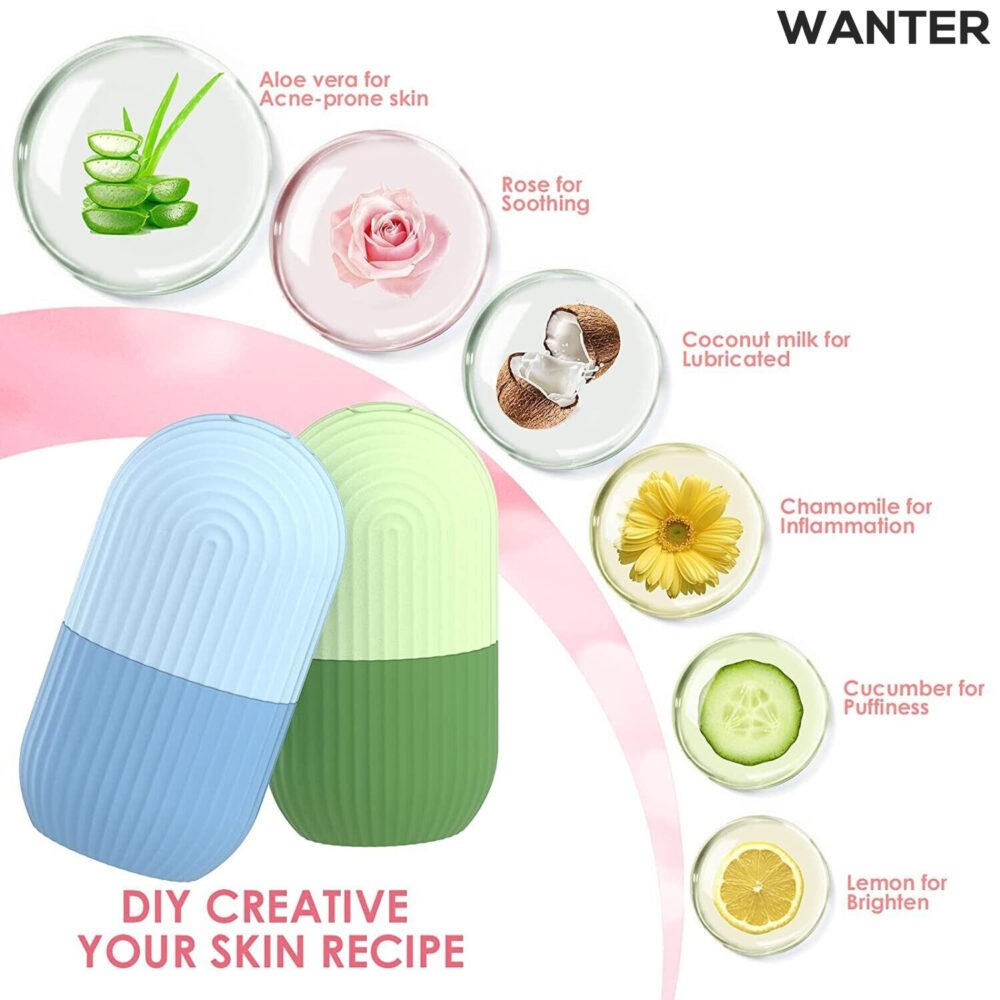 3 in 1 Silicon Face ice Roller box packing (Random Color) - Image 3