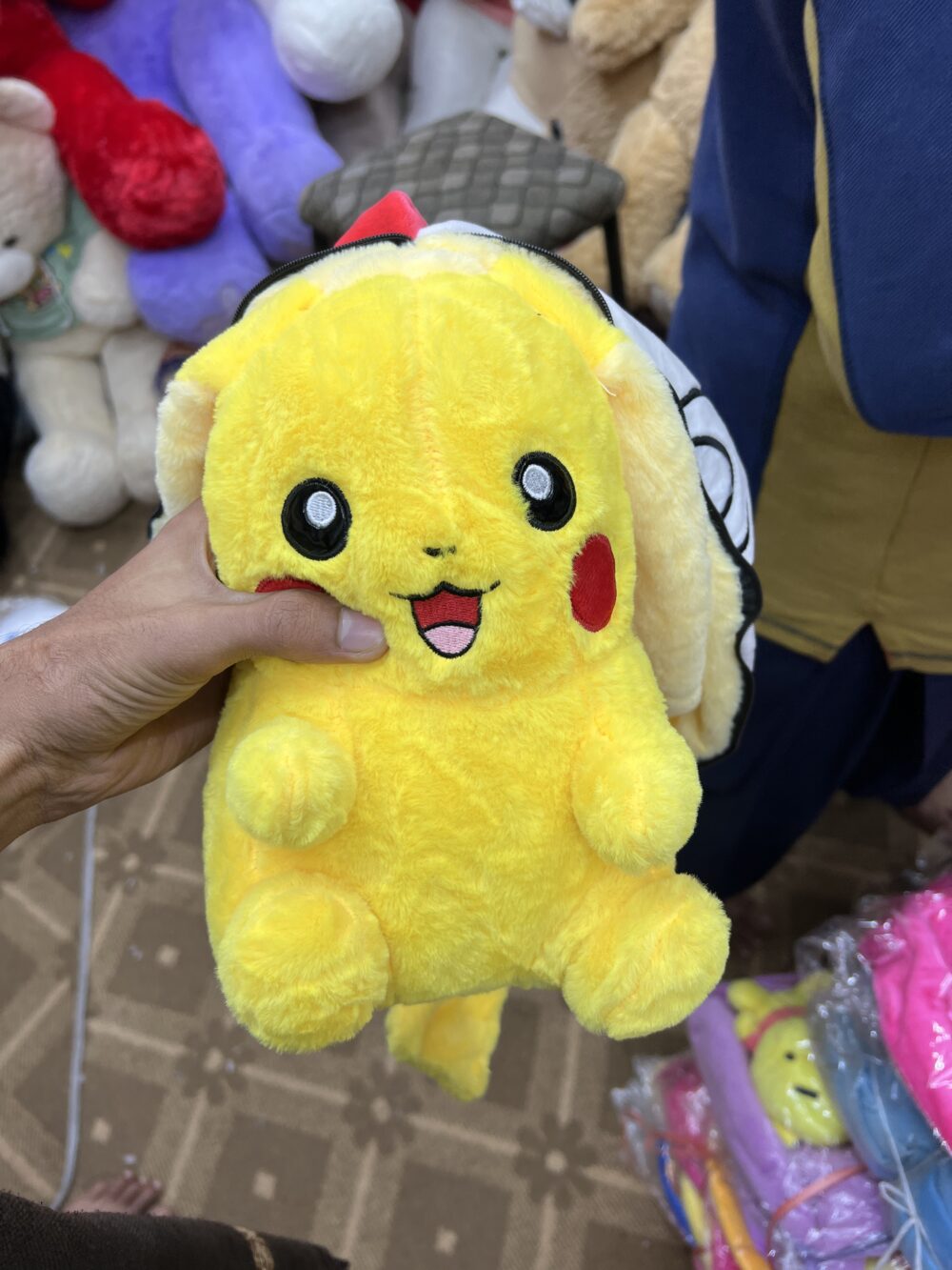 Pikachu Plush Toy with Zip
