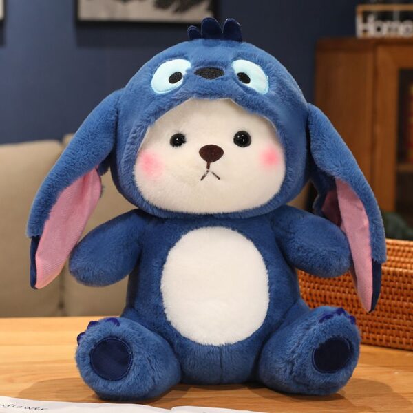 Blue Stitch Hoodie Teddy Bear