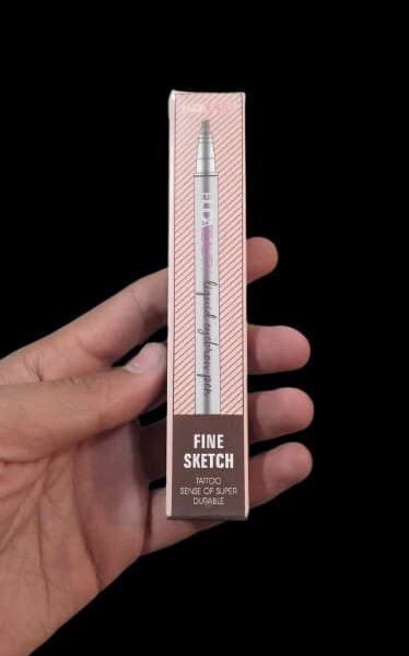 Huda Beauty Fine Sketch Liquid Eyebrow  – Black - Image 5