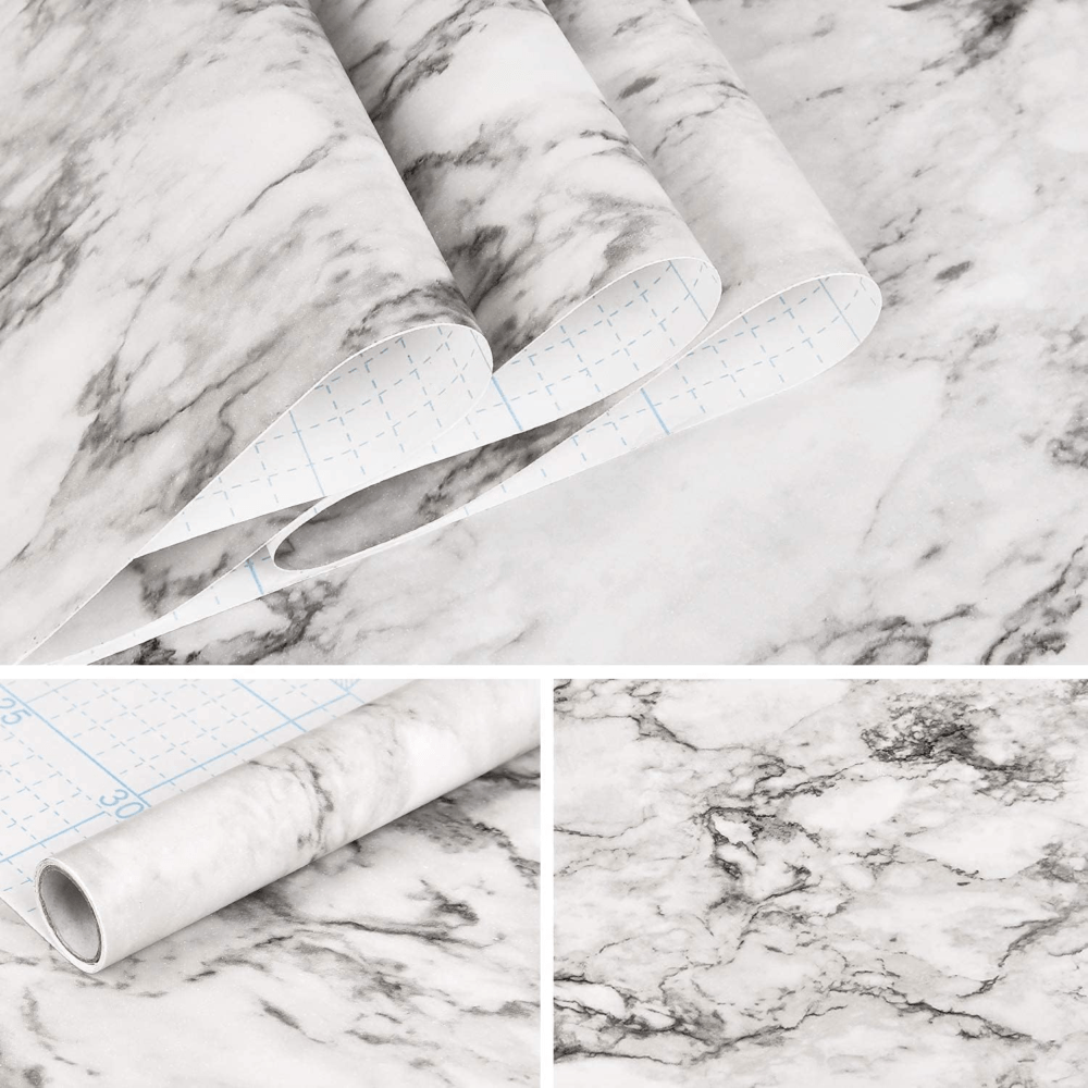 White Marble High Gloss Self-Adhesive Sheet - Image 6