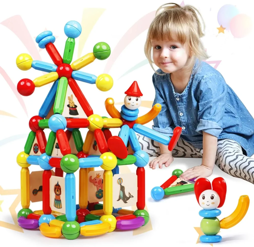 Magnetic Building Blocks Toy – 36 & 42 - Piece Set
