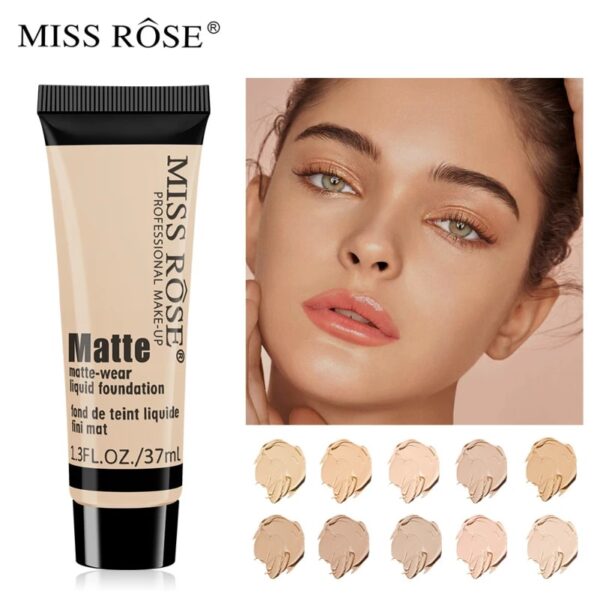MISS ROSE Matte Liquid Foundation – 37ml - Image 5