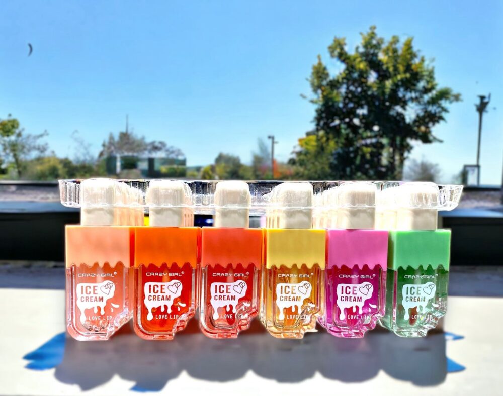Crazy Girl Ice Cream Lip Gloss – Pack of 6 - Image 3