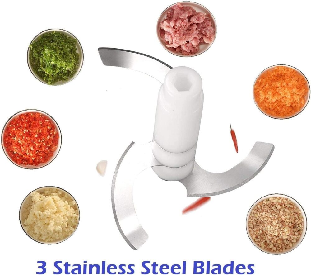 Plastic Food Chopper – Large Manual Vegetable Cutter & Mixer for Onion, Salad & More - Image 7