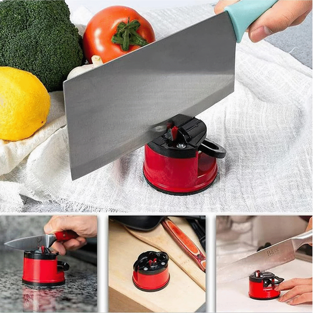 Mini Knife Sharpener with Suction Base – 1 PC for kitchen use
