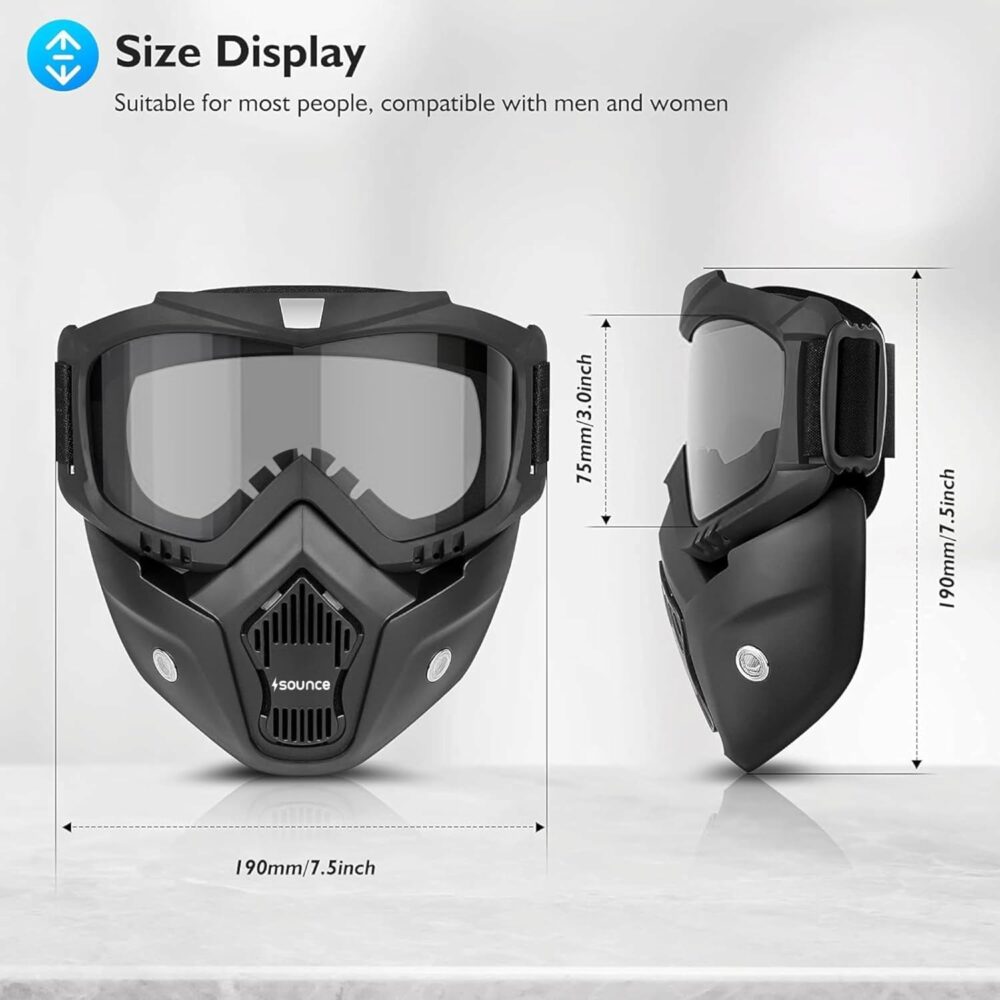 Face Helmet Mask for Bike Riders with Glasses – Anti-Dust and Warm
