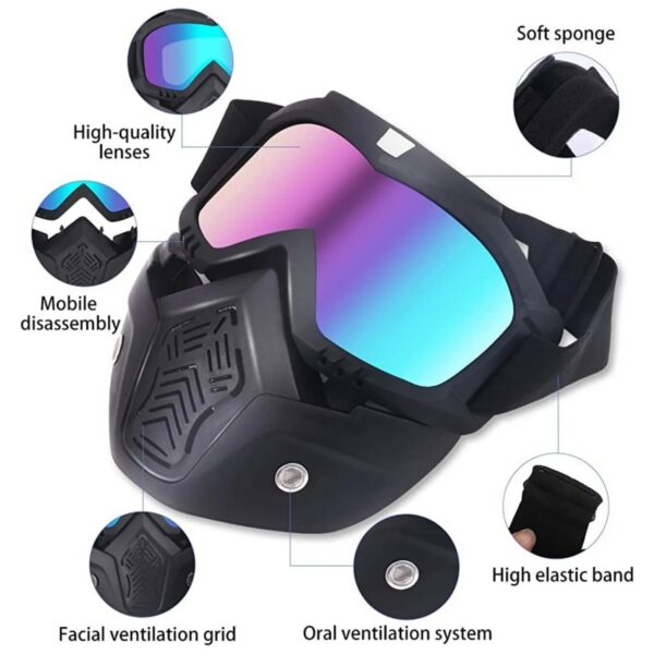Face Helmet Mask for Bike Riders with Glasses – Anti-Dust and Warm